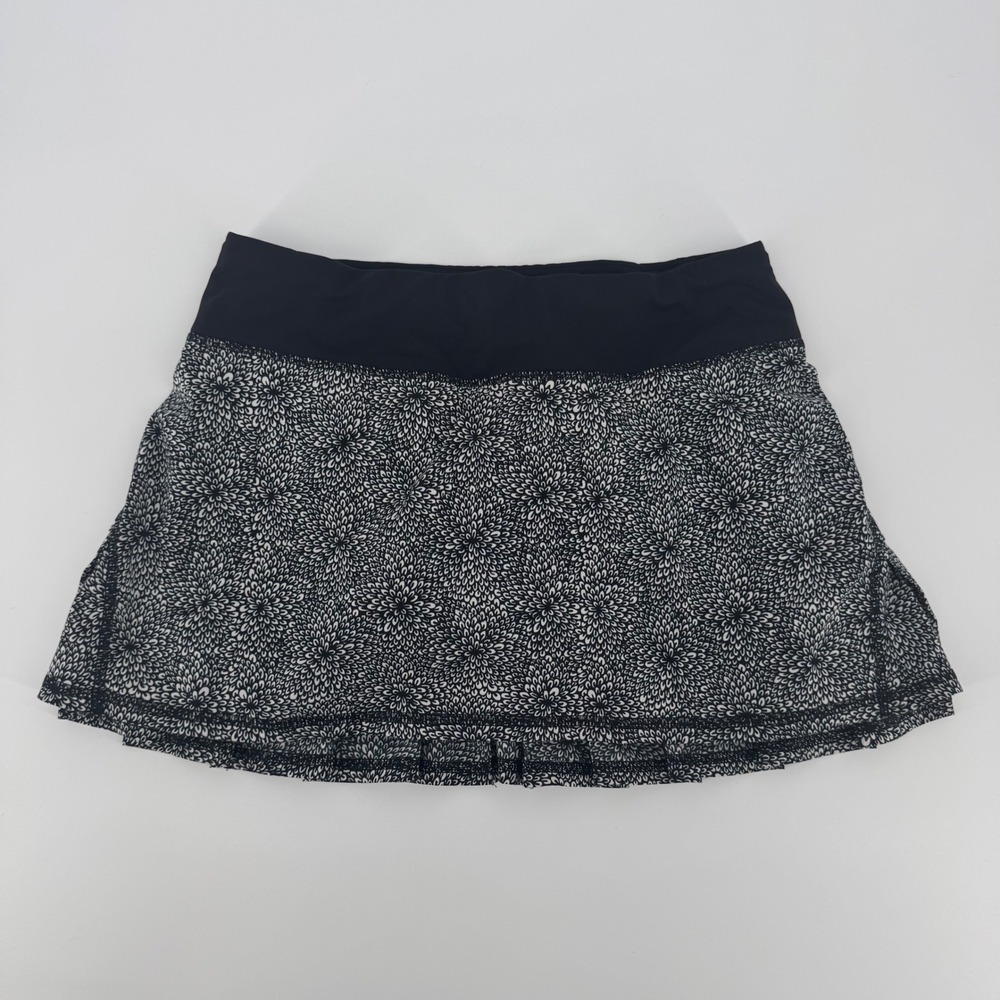 Lululemon Pace Setter Skirt 4 Way Stretch 4 Plush Petal Black Ghost W8394R